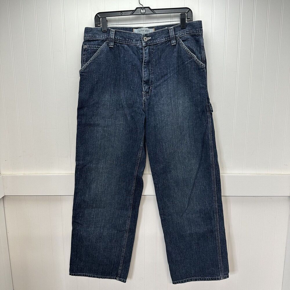 Urban Pipeline Jeans Mens 33x30 Blue Carpenter Loose Baggy Wide Denim Streetwear